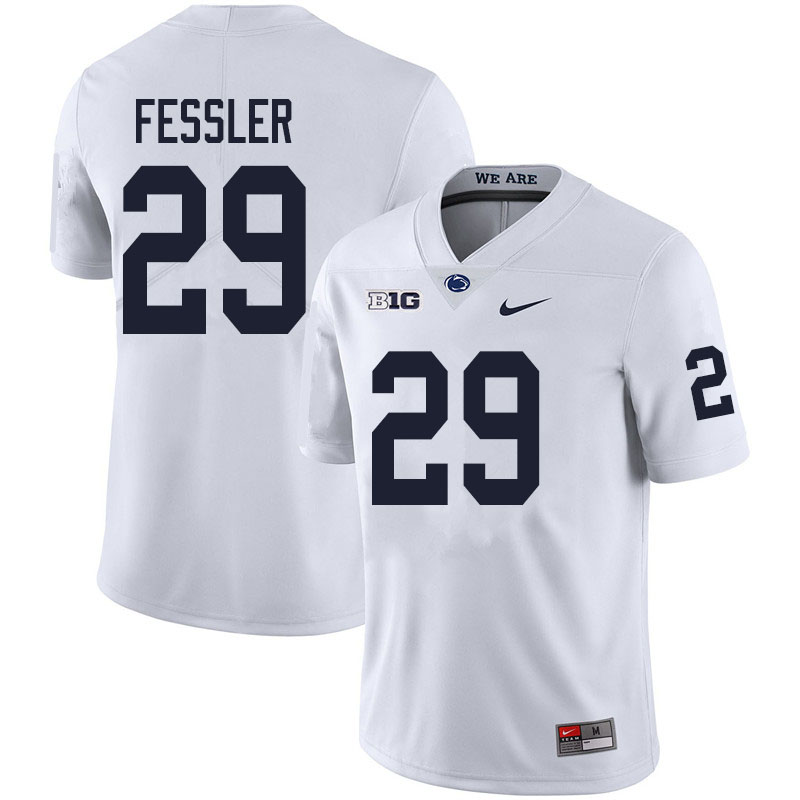 Men #29 Henry Fessler Penn State Nittany Lions College Football Jerseys Sale-White